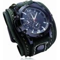 thumbnail image 1 of Men's Leather Watches, Engraved Quartz Watches, Steampunk Stitched Jewellery, 1 of 5