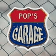thumbnail image 4 of Pop's Garage 6 inch X 6 inch Shield Shaped Commercial Grade Plastic Sign Weather Resistant, UV Protected To last, Gift for Dads and Uncles Classic Americana Crafted in the USA, 4 of 6