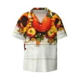 thumbnail image 3 of Goofa Thanksgiving With Autumn Printed Men's Casual Short-sleeved Shirt,Lightweight Breathable Button-down,Summer Casual men's top,Versatile Fashion shirt-Medium, 3 of 7