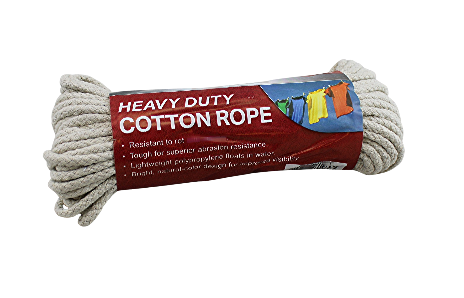 100 Ft Heavy Duty Braided Cotton Rope Clothesline #6 - 1/4 6 mm Multi  Purpose Home Boat Camping Crafts 