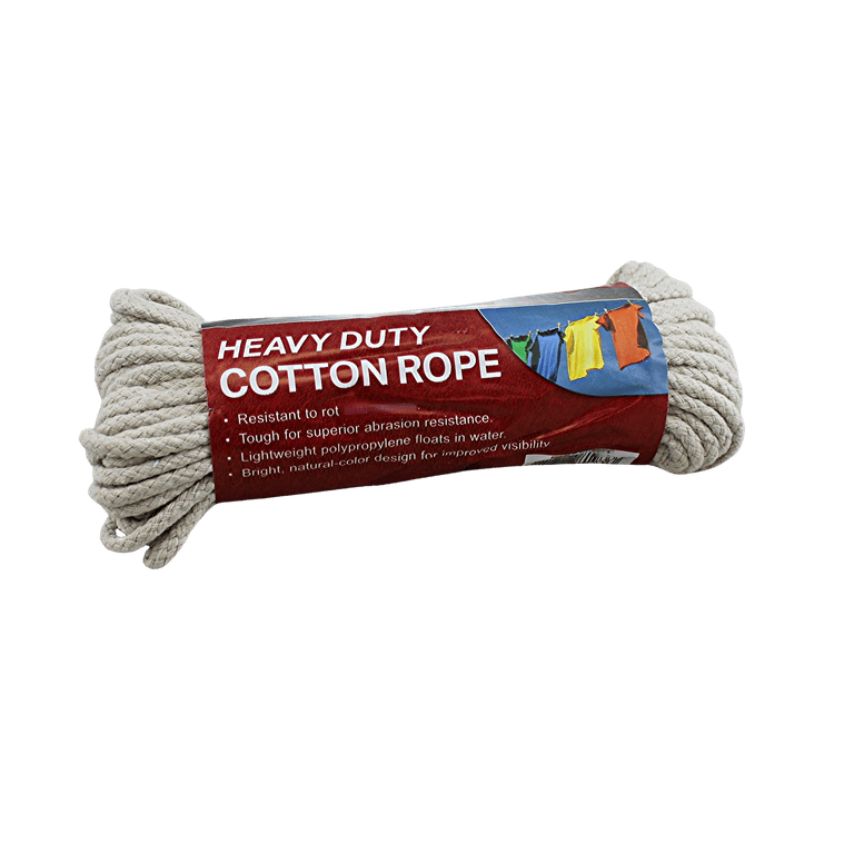JeogYong Cotton Rope 1/4 inch (6mm) Braided Cotton Cord 32 Feet Thick Craft  Rope for Rope Basket, Rope Bowl, Clothesline, Gardening, Decoration, DIY