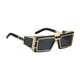 thumbnail image 5 of Gafas de sol cuadradas para mujer, estilo vintage, con decoración, para viajes y conducción. Negro, 5 of 9