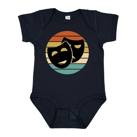 

Inktastic Theater Masks Acting Retro Sunset Gift Baby Boy or Baby Girl Bodysuit