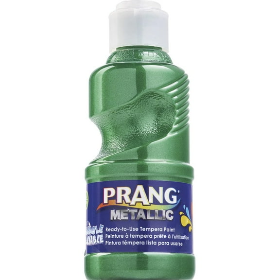 Prang Ready-to-Use Washable Metallic Paint - 8 fl oz - 1 Each - Metallic Green | Bundle of 5 Each