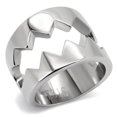 thumbnail image 1 of Alamode TK143-6 Anneau en Acier Inoxydable Haut Poli pour Femmes Sans Pierre - Taille 6, 1 of 1