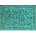 thumbnail image 1 of Ahgly Company Indoor Rectangle Oriental Turquoise Blue Industrial Area Rugs, 8' x 12', 1 of 4