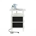 thumbnail image 6 of Furinno Turn-N-Tube 4-Tier Side Table, End Table, Nightstand with Bin Drawers, USB and Type-C Charging Port, White/White/Black, 6 of 6