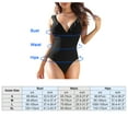 thumbnail image 2 of Labymos Women One Piece Swimsuit Ruffles Deep V Neck Backless Bathing Suits Swimwear, 2 of 7