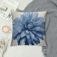 thumbnail image 2 of Nawypu  Light Blue Flower Throw Pillow Cover, Dahlia Flower Decorative Throw Pillow Covers Pillow Cases for Home Decor, 2 of 5