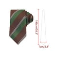 thumbnail image 2 of INSPIRE CHIC Men's Stripe Self-Tied Necktie Skinny Silk Slim 2.8'' for Graduation Wedding Party Uniforms One Size Plaid-12, 2 of 5