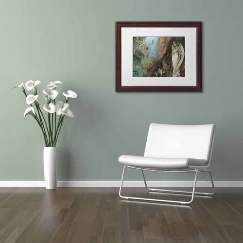 Trademark Fine Art 'Green Angel' Canvas Art by Nick Bantock, White Matte, Wood Frame