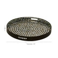 thumbnail image 4 of Deco 79 Tray 24""L x 24""W x 3""H Dark Brown, 4 of 4