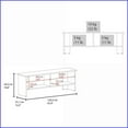 thumbnail image 4 of Entertainment Center, Walnut & White with Open Storage & Door | TV Size Ranges 50-59 Inches | Particle Board, 4 of 6
