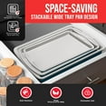 thumbnail image 6 of Bakken Swiss Cookie Sheet 3 Piece Set - Non-Stick, Stackable Baking Pans, Deluxe Ceramic Coating – Dishwasher Safe - for Home Baking, 6 of 6