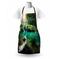 thumbnail image 3 of Lake Forest Apron, Guatemala Evergreen Forest and Pure Lake Scenery Sunrise, Unisex Kitchen Bib with Adjustable Neck for Cooking Gardening, Adult Size, Multicolor, by Ambesonne, 3 of 4