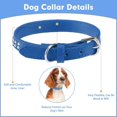 thumbnail image 2 of Real Split Leather Studded Pet Dog Collar 1Pack, 2 of 5