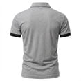 thumbnail image 4 of Homeyce Golf Polos for Men Collared Short Sleeve Polo Shirts Button Down Solid Color Polo Tee Classic Casual Lightweight Golf Shirt,Gray S, 4 of 5