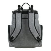Eastsport Wooster St. Large Backpack Diaper Bag with Adjustable Shoulder Straps, Changing Pad, Stroller Straps, Insulated Zipper Pockets, Light Grey