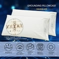 thumbnail image 2 of Grounding Pillowcase Conductive Soft Organic Cotton Grounding Pillowcase with 15ft Grounding Cord for Better Sleep Pain Relief Improve Energy (20X30in) 1PC, 2 of 7
