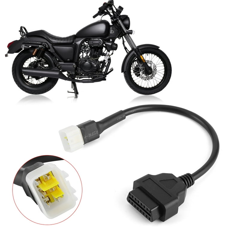 Lsaardth 6Pin OBD2 Adapter Cable - Diagnostic 6 Pin to OBD2 16-Pin Adapter  Cable Motorcycle Fault Detection Connector Fit for Sinnis