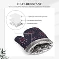 thumbnail image 6 of DouZhe Oven Mitts and Pot Holders Sets, Traditional Ethnic Plaid Kaleidoscope Prints Non-Slip Heat Resistant Kitchen Oven Silicone Glove, 6 of 7