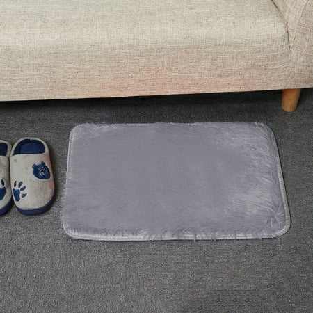 - 40*60CM Soft Fluffy Rugs Anti-Skid Shaggy Area Rug Dining Room Home Bedroom Silk Carpet Floor Mat 12 Colors bathroom living room Non-slip carpet