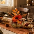 thumbnail image 2 of Halloween Sale Clearance!Fall Decorations for Home, Artificial Glitter Pumpkin Artificial Dahlias Autumning Leaves Ornament Autumning Thanksgiving Season Decoration, 2 of 9