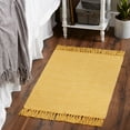 thumbnail image 6 of Contemporary Home Living 2' x 3' Ribbed 2-Tone Rectangular Area Throw Rug - Gold, 6 of 6