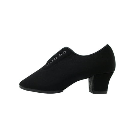 

Woobling Ladies Breathable Ballroom Dance Shoes Lace Up Dancing Comfort Rubber Sole Latin Shoe Black 5cm Heel Faux Suede Sole Style A 7