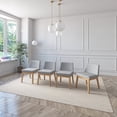 thumbnail image 4 of Juego de Comedor de Madera con 6 Sillas Tapizadas para 6 Personas, Mesa y Sillas para Comedor y Cocina, Midtown Concept Amalfi, Roble y Gris Claro, 4 of 5