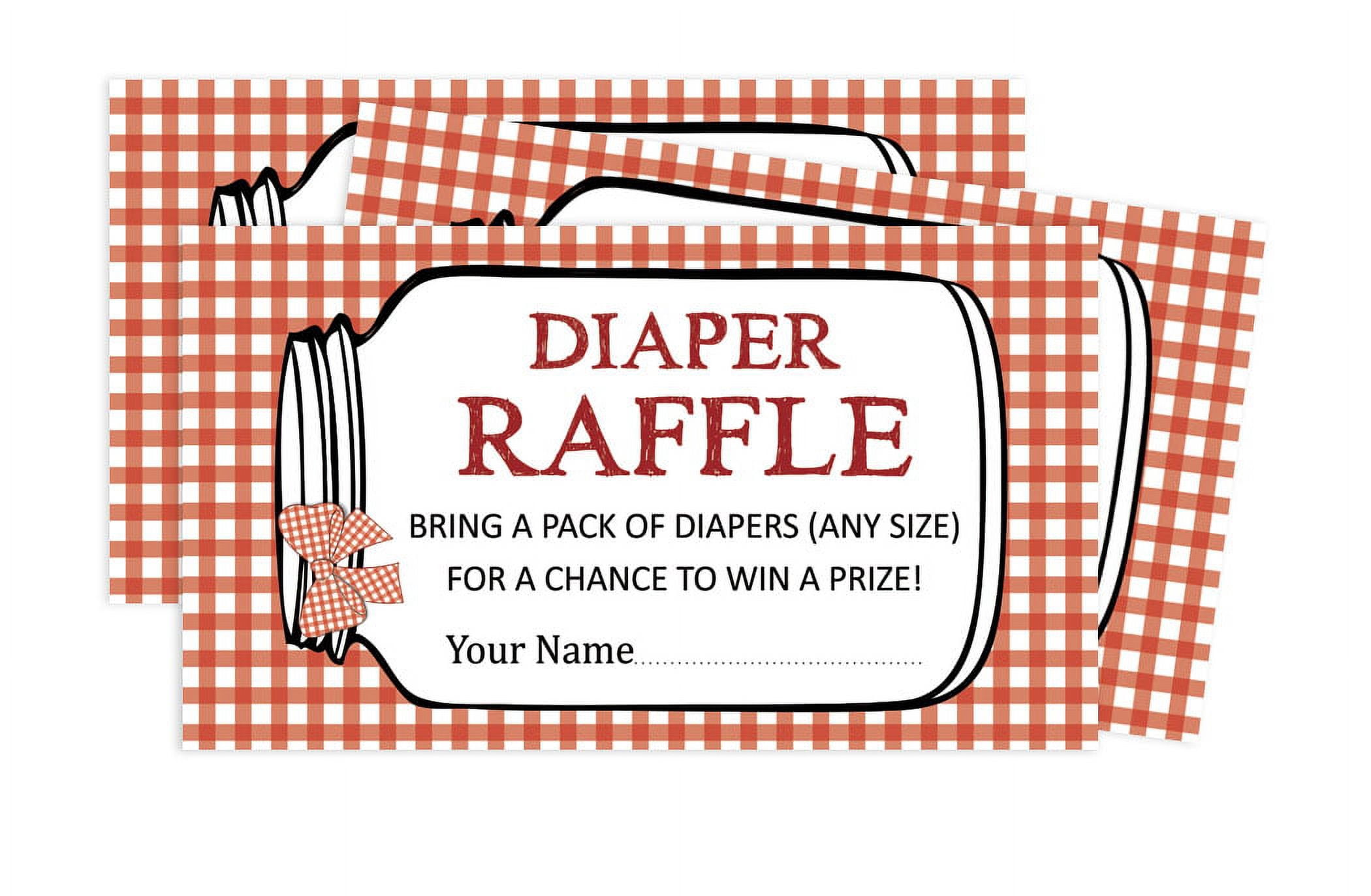 Inkdotpot 30BBQ Baby ShowerDiaper Raffle Ticket Lottery Insert Cards Supplies Games For Baby Shower Party Bring A Pack Of Diapers To Win Favors Gifts And Prizes