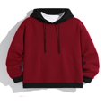 thumbnail image 2 of PENGXIANG Sweat à Capuche à Cordon pour Hommes avec Couleur Contrastée et Manches Longues, 2 of 7
