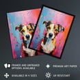 thumbnail image 2 of Jack Russell Dog Lover Gift Pet Portrait Baby Blue Pink Orange Artwork Painting Artwork Framed Wall Art Print A4, 2 of 5