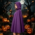 thumbnail image 5 of LEKWK Renaissance Hooded Cloak Women Medieval Velvet Cape Vintage Halloween Costume Woodland Elf Apparel Cosplay Themed Party Fancy Dress, 5 of 9