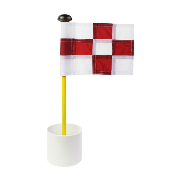 Bandera de Golf de 2 secciones, poste de palo para patio trasero, , palo de bandera de Golf plegable blanco rojo Zulema Poner banderas verdes