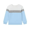 thumbnail image 2 of Girls Sweatshirts Long Sleeve Crewneck Pullover Color Block Lightweight Fall Winter Casual Everyday Wear Top 1-15 Years, 2 of 5