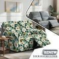 thumbnail image 5 of Xoenoiee Green Floral Print 6 Pieces Stretch Recliner Sofa Slipcovers, 2 Seat Recliner Cover Loveseat Reclining Sofa Slipcover Furniture Protector with Pocket, 5 of 6