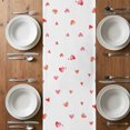 thumbnail image 6 of Valentine's Day Table Runner - 108 Inch Long, Kitchen Dining Table Runner Dresser Scarves, Watercolor Love Flowers Leaves Plants Spring Farmhouse Decor for Coffee Tables Wedding Party Banquet, 6 of 8