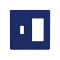 thumbnail image 1 of Placa decorativa para tomacorriente Oilbiexn azul marino de 2 módulos, 1 of 8