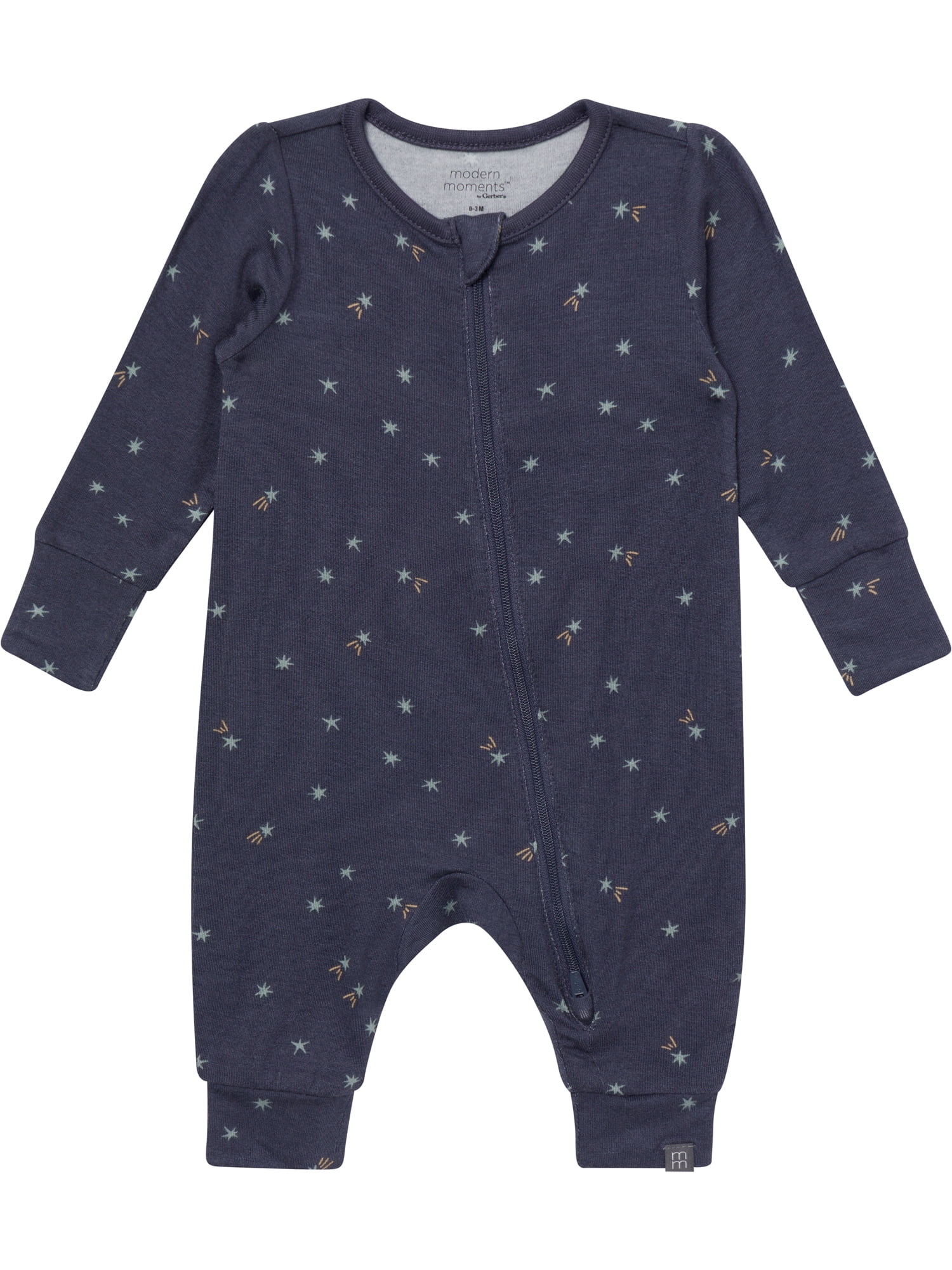 Modern Moments by Gerber Neutral Two-Way Zip Viscose Coverall, 2-Pack, Sizes Newborn - 24 Months