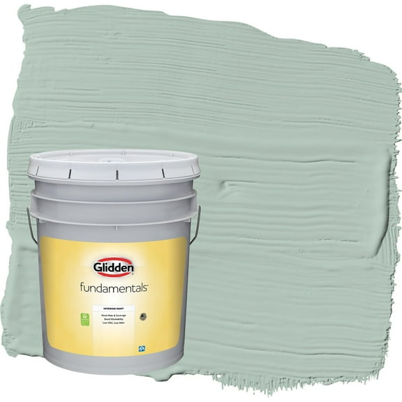 Glidden Fundamentals Aquamarine Dream / Blue Eggshell Interior Paint, 5 Gallon