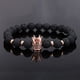 thumbnail image 1 of Pulseras para mujer, regalos para mujer, pulsera de piedra natural con incrustaciones elásticas de circonita y piedra volcánica, collar, 1 of 3