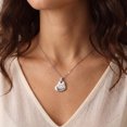 thumbnail image 2 of Beautlace Reversible Heart Pendant Necklace for Women,18K White Gold Plated Double-Sided CZ Love Heart Necklace,Love Jewelry Gift for Mom Wife Girlfriend, 2 of 10