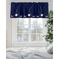thumbnail image 5 of Golf Clubs Golf Bal Valances for Windows Classic Sport Dark Blue Background Valance Rod Pocket Light Filtering Short Window Treatments Curtains for Kitchen Bathroom Living Room Bedroom, 42 x 18 Inch, 5 of 7