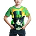 thumbnail image 2 of WERYOUNG Summer Toddler Boys Girls Short Sleeve St. Patrick's Day Prints T-Shirt Tops Tee, Mint Green, 13-14 Years, 2 of 3