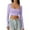 Purple, variant on UJNDER Womens Square Neck Open Umbilical Top Long Sleeve Slim Fit Short T Shirt Crop Tops for Women Brown L