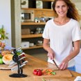 thumbnail image 4 of SXcggal Kitchen Block Set Stainless Steel Set With Red Holder Release The Emotions Of Powerful Storage Function Healthy Unbreakable Multitaskig Cookware, 4 of 4