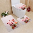 thumbnail image 1 of ABPHQTO Fresa Con Sabor Helado Juego de alfombras de baño de 3 piezas Alfombra de baño Alfombra de contorno y tapa de inodoro ABPHQTO Cont-CHAPPLE-32830, 1 of 2