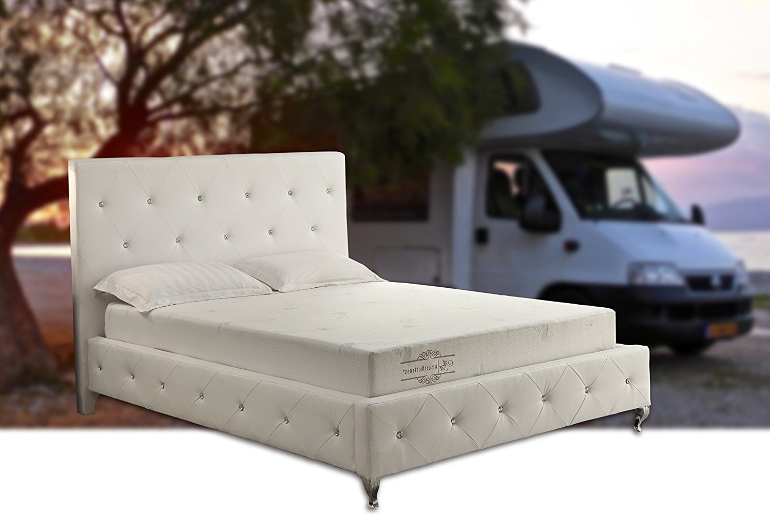 camper foam mattress in waterproof cover