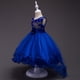 thumbnail image 3 of Falda infantil Falda de malla bronceada Vestido infantil Falda hinchada de flores para boda Vestido infantil grande, 3 of 5